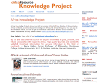 Tablet Screenshot of africaknowledgeproject.org